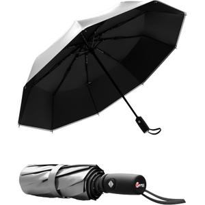 REPEL Windproof Travel Umbrella - Compact & Withstands Winds up to 85MPH , Strongest Premium Auto Folding Umbrella for Rain and Sun - Durable, Light & Portable for Women & Men , Fits Backpack & Cars