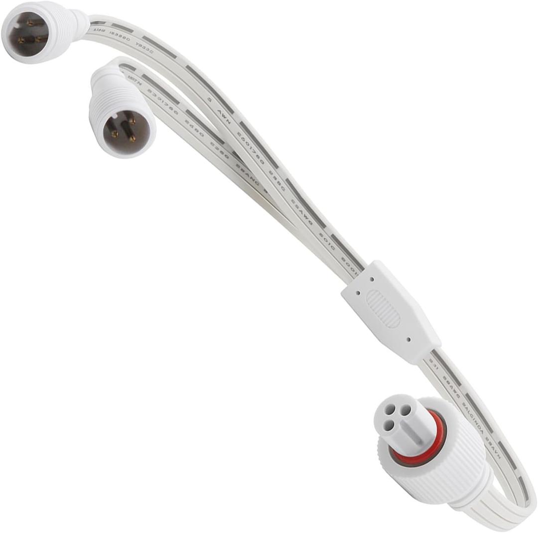 Y-Distributor Extension Cord for Govee Permanent Outdoor Lights, Compatible with H705A H705B H705C H706A H706B H706C, 3-Pin Power Cord for Spot String Lights  Durable & Waterproof (Y-Splitter (1 Female to 2 Male))