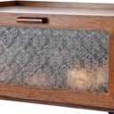 Vintage Bread Box for Kitchen Countertop - Retro Brown Bread Storage Box Breadbox