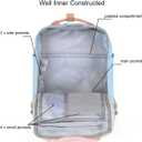 Himawari Backpack/Travel Backpack for Women 14.9" College Vintage Waterproof Bag Work Backpack for 14inch Laptop(-HIM-01#pink&blue)