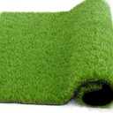 Artificial Grass Rug Outdoor Indoor 4FTX10FT Fake Grass Carpet Green Synthetic Grass Pet Turf Realistic Faux Grass Rug with Drain Holes for Garden Lawn Landscape Balcony Home Decor Patio
