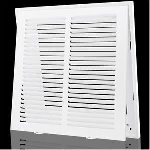 Return Air Filter Grille Fit 12x12 Duct Opening,Steel Air Return Vent Cover Grill,HVAC Vent Covers for Wall and Ceiling,Holds 1" Thick AC Filter