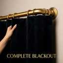 Soft Gold Industrial Curtain Rod for Windows 18 to 45 Inches,1 Inch Adjustable Drapery Pole,Heavy Duty Outdoor/Indoor Modern Curtain Rods,Easy Installation(Soft Gold 18"-45")