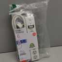 GE Surge Protector Power Strip, 4 Ft Extension Cord, 6 Outlet Extender, 800 Joules, Flat Plug, Twist-to-Close Safety Covers, ETL Listed, White, 33658