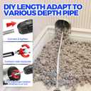 Holikme 30 Feet Dryer Vent Cleaner Kit, Flexible Lint Brush with Drill Attachment, Fireplace Chimney Brushes Extends Up to 30 Feet for Easy Cleaning, Use with or Without a Power Drill