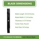 (3PCS) 115-2454-03 115-9650-03 High Lift Blades - Replace OEM 115-4999 115-4999-03 - Fits Toro TimeCutter HD Titan ZX5400 ZX5420 MX5400 Exmark Quest E-Series S-Series Lawn Mower - For 54 Inches Deck