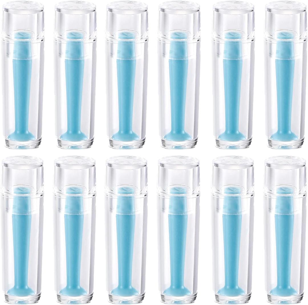 12 Pieces Hard Contact Lens Remover Tool for RGP and Scleral Lenses - Plunger Suction Cup (Blue)