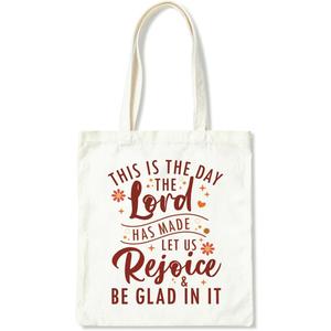 Aesthetic Canvas Tote Bags for Women, Bible Verse Canvas Bag, Christian faith Tote Bags, Reusable Cloth Cotton Bag for Shopping, Religious Gifts to Friends Women Family (Color_name 08)