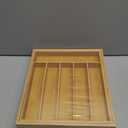 Kitsure Silverware Organizer - Expandable Bamboo Kitchen Drawer Organizer for Cooking Utensils and Cutlery, Sturdy & Thickened Kitchen Organizers and Storage Solution, Large, Natural