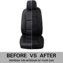 Pariitadin Waterproof Car Seat Covers 2 Front Seats, Neoprene Seat Covers for Cars, Universal Fit Interior Covers for Most Cars Sedan Van Truck SUV(Black)