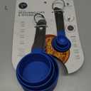 Reston Lloyd 8pc Measuring Cups & Spoons for Dry & Liquid Ingredients, Food Grade Plastic with Stainless Steel Handles, Indigo