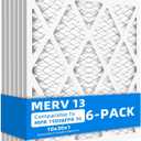 (Pack of 6) 10x30x1 Air Filters, MPR 1900 & FPR 10, MERV 13 Pleated Air Filter (Actual Size: 9.75" x 29.75" x 0.75")