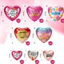 30Pcs Happy Mother's Day Balloons Set, 18'' 18pcs and 10'' 12pcs, Mom Balloons, Aluminum Foil Balloons for Mother's Day Decorations, Party Supplies and Grandmother's Birthday