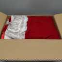 Santa Claus Costume for Men, Deluxe 11pcs Professional Christmas Velvet Santa Suit Cosplay Outfit Plus Size for Adult (XX-Large)