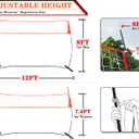 12FT/18FT Portable Volleyball Training Net for Hitting or Serving Drills, Outdoor & Indoor Freestanding Practice Net With Height Adjustable, Carry Bag