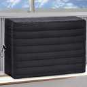 Brivic Indoor Air Conditioner Cover AC Cover for Inside Window Unit 25 x 17 x 3.5 inches(L x H x D),Black