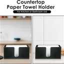 2pcs Paper Towel Dispenser Countertop Bathroom Paper Towel Holder Acrylic Napkin Dispenser Black Napkin Holder for Kitchen Tabletop Tissue Dispensers for Bathroom Toilet Multifold C-Fold Z-Fold Papers