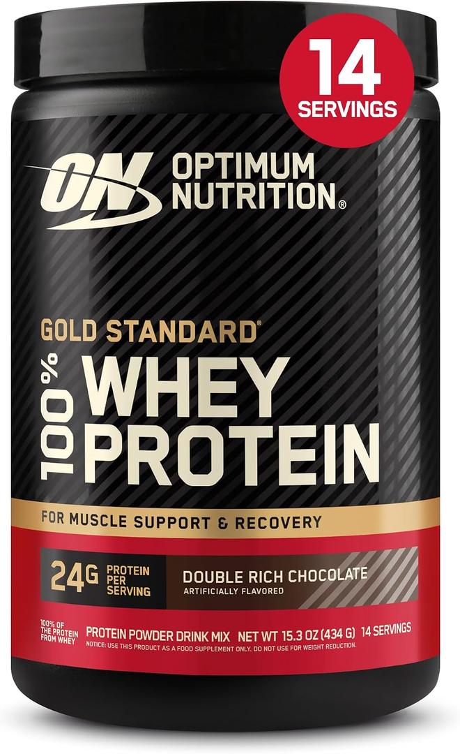 Optimum Nutrition Gold Standard 100% Whey Protein Powder, Double Rich Chocolate, 1 Pound (Pack of 1) (EXP 09/30/27)