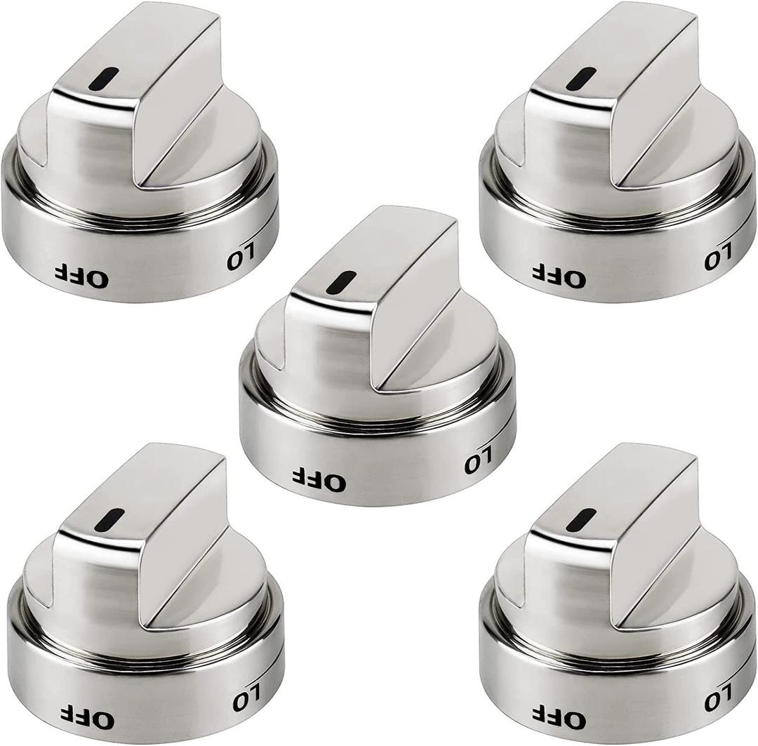5PCSStainless Steel Stove Knob WB03X24818 Compatible for GE Stove Knobs Replacements/General Electric Stove Parts 5PCSStainless Steel Stove Knob WB03X24818 Compatible for GE Stove Knobs Replacements/General Electric Stove Parts