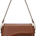 KKXIU Shoulder Bag for Women Small Clutch Purses Cute Hobo Handbag Trendy Underarm Bag (Dark Brown)