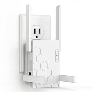 WiFi Extender Signal Booster Dual Band 5.8GHz&2.4GHz, WiFi Booster for Home Covers Up to 10200 Sq.ft and 45 Devices, Wireless Signal Amplifier 1200Mbps WiFi Repeater w/Ethernet Port, 1-Tap Setup