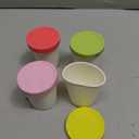 Tovolo Mini Ice Cream Containers 6oz for Homemade Ice Cream Set of 4, Reusable Ice Cream Storage Containers for Freezer with Silicone Lids, Small Ice Cream Tubs Stackable BPA Free, Assorted Colors