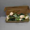IPOPU Champagne Artificial Peonies 8Pcs Silk Peonies with Stems Real Look Fake Peonies Artificial Flowers for Wedding Centerpieces Bridal/Baby Shower Party Decorations (Champagne)