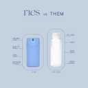 RIES Starter Set Toiletry Travel Bottles Set of 3 (1.7oz) Airless Pump Containers for Shampoo, Conditioner, Body, Face Leak-Proof, TSA-Approved, Dishwasher Safe- (Runaway Blue)