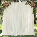 20x10ft Wrinkle Free Cream Backdrop Curtain for Parties Soft Fabric Drapes Wedding Curtain Backdrop for Birthday Party Decorations Background for Photography 5x10ft,4 Panels
