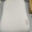 Side Sleeper Pillow  Soft Ergonomic Cervical-Neck-Pillow for Neck Pain Relief, Ice Silk Zipperless Pillowcase, Eco Friendly and Durable Material (White)