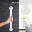 Grab Bars for Shower, 1 Pack 18-Inch Anti Slip Shower Handles for Elderly, Safety Shower Grab Bar, Stainless Steel Handicap Grab Bars for Bathroom (White 1" Diameter)