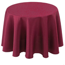 Biscaynebay Textured Fabric Christmas Round Table Cloth 132", Burgundy Water Resistant Washable Tablecloths for Outdoor & Indoor, Dining, Kitchen, Wedding & Parties