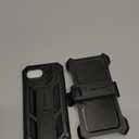 FNTCASE for iPhone 17e Phone Case: for iPhone 16e Case Military Grade Rugged Case with Kickstand & Holster | Shockproof TPU Protection Bumper Matte Textured Design | Heavy Duty Protector Black