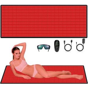 iTHERAU Red Light Therapy Mat for Full Body, 71"x31", 1280 LEDs Dual Chip 660nm & 850nm Red Light Infrared Therapy Large Bed for Back Waist Shoulder Knee Relief, Body Relax, Gift for Women Men