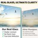 20x28 Picture Frame Set of 2, Wood Frame with Real Glass, Wide Border, 20X28 in