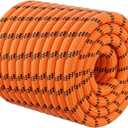 Double Braided Arborist Rigging Rope - 1/2 in X 100 ft 48 Strands Rappelling Outdoor Pulling Heavy Duty Polyester Bull Rope for Swing Tree Work Camping Rescue Hiking Logging - Orange