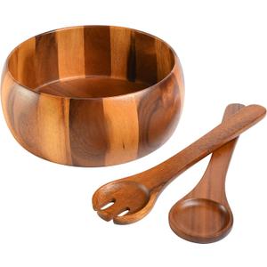 Gibson Home Laurel Acacia Wood Salad Bowl Set, 3 - Piece, Acacia Wood