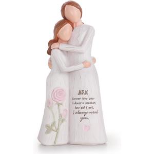 Gifts for Mom, Mom Birthday Gifts from Daughter, 7.48" Hand-Painted Mother and Daughter Figurine Gift for Mama Mother, Sentimental Gift for Mother's Day, Birthday, Christmas and Valentine's Day