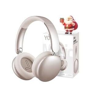 Wentronic Y06 Noise Cancelling Headphones, 58H Playtime and 5 EQ Music Modes Wireless Over Ear Bluetooth Headphones with Microphone, Lossless Audio, Multipoint Connection, Foldable, Lightweight, Starlight