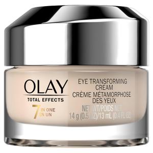 Olay Eye Cream, Total Effects Anti-Aging Treatment, 7-in-1 Hydrating, Evens Tone, Brightens, Smooths Line Lines, Minimizes Look of Pores, Firms, Reduces Dark Spots - Fast Absorbing, 0.5 Oz