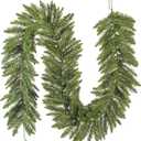 Vickerman 9' Camdon Fir Artificial Christmas Garland - Unlit - Faux Holiday Garland - Indoor Seasonal Home Decor - Reliable and Durable - Realistic Garland for Mantle or Staircase