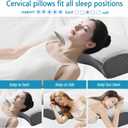 Ergonomic Contour Pillow with Soft Memory Foam for Side, Back & Stomach Sleepers, Normal Size