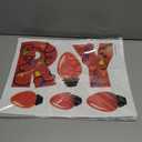 5 x Christmas Bulb Light Window Clings - Winter Car Refrigerator Decorations Stickers for Holiday Xmas Home Kitchen Living Room - Door Window Seasons Decals