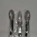 Small Stainless Steel Serving Tongs 7-Inch Mini Food Tongs, Set of 3