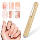 SIUSIO 3 In 1 Nail Magnet, Multifunctional Cat Eye Magnet For Gel Polish Magnet Stick Nail Art DIY Tools Design Walnut-Wood