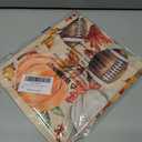 XCHI Fall Pumpkin Football Maple Leaves Tablecloth Square Washable Table Covers for Home Party Decorations 60x60 Inch