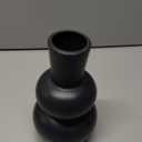 Modern Ceramic Vase, Matte Black Boho Vase, Minimalist Pampas Clay Vases for Wedding Dinner Living Room Office Bedroom, Table Centerpieces