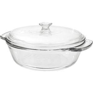Anchor Hocking 2 Quart Round Glass Casserole Baking Dish, Medium, 3pcs