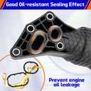 7 x NexSync Oil Filter Housing Gaskets, 1-Piece Set, Compatible with Hyundai Palisade 2020-2024, Kia Telluride, OEM 26345-3LAA0/36AA0