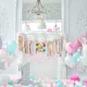 Wildflower High Chair Banner - Floral "Wild One" First Birthday Decor for Girls, Spring Theme Highchair Garland, 1st Birthday Party Decoration, Baby Shower Photo Backdrop (Light Pink)